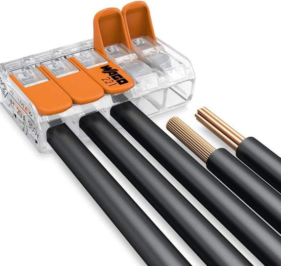 Wago 221-415 klemmenblok 1P Oranje, Transparant (25 stuks) - afbeelding 2