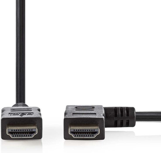 Nedis High Speed ​​HDMI-Kabel met Ethernet - Rechts Gehoekte HDMI Connector - HDMI Connector - 4K@30Hz - 10.2 Gbps - 1.50 m - Rond - PVC - Zwart - Envelop - afbeelding 3