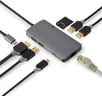 Nedis USB Multi-Port Adapter - 7-in-1 - USB 3.2 Gen 1 - USB-C Male - HDMI Output / Micro SD / RJ45 Female / SD / USB-C Female / 3x USB-A Female - 5 Gbps - 0.20 m - Rond - Verguld - PVC - afbeelding 7