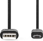Nedis USB-Kabel - USB 2.0 - USB-A Male - USB Micro-B Male - 4.5 W - 480 Mbps - Vernikkeld - 3.00 m - Rond - PVC - Zwart - Label - afbeelding 7
