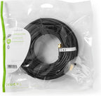 Nedis Antennekabel - SMA Male - SMA Female - Verguld - 50 Ohm - Dubbel Afgeschermd - 15.0 m - Rond - PVC - Zwart - Polybag - afbeelding 2