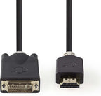 Nedis HDMI Kabel - HDMI Connector - DVI-D 24+1-Pins Male - 1080p - Verguld - 2.00 m - Recht - PVC - Antraciet - Doos - afbeelding 4
