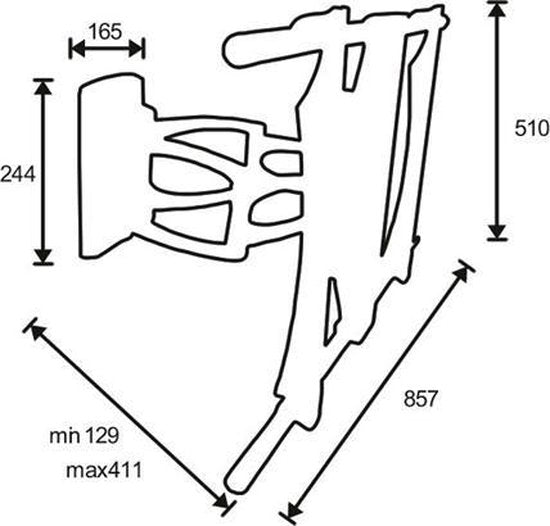 OMB Lunar Reach - Kantelbare en draaibare muurbeugel - Geschikt voor tv's van 32 t/m 50 inch - afbeelding 6
