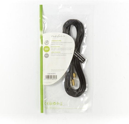 Antennekabel | SMA Male (Omgekeerde Polariteit) - SMA Female (Omgekeerde Polariteit) | m | Zwart - afbeelding 5