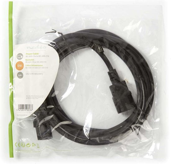 Nedis electriciteitssnoer Zwart m C14 stekker C13 stekker - afbeelding 8