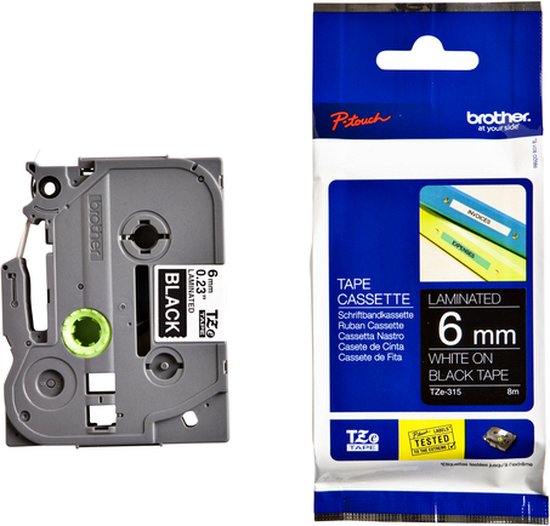 Laminated Tape Brother TZE315 Black Grey - afbeelding 10