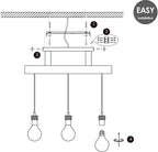 Home Sweet Home - Landelijke Hanglamp Furdy - geschikt voor E27 LED lichtbron - 3 lichts hanglamp gemaakt van Hout - 60/60/131cm - Pendellamp - afbeelding 8