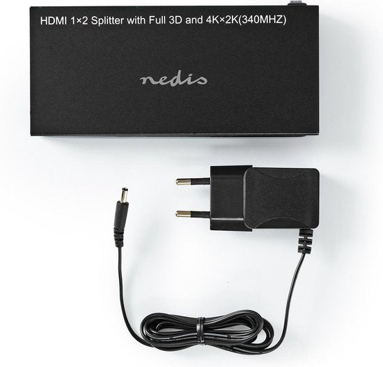 HDMI-Splitter - 2 poort(en) - HDMI Input - 2x HDMI Output - 4K@30Hz - 3.4 Gbps - Metaal - Antraciet - afbeelding 7