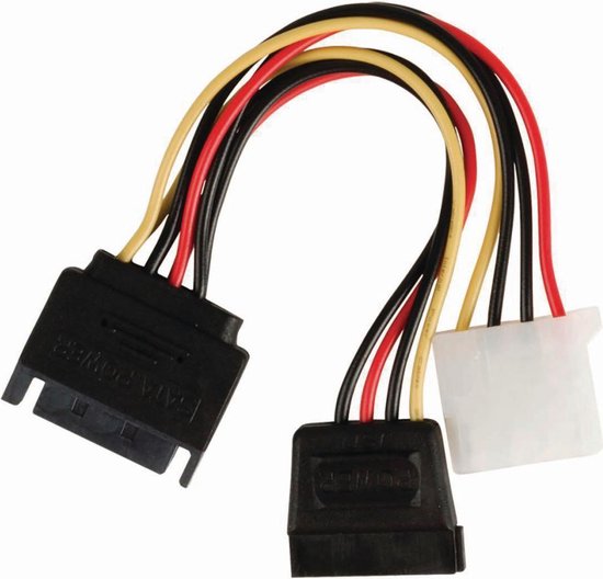 Nedis Interne Voedingskabel - SATA 15-Pins Male - Molex Female / SATA 15-Pins Female - Verguld - 0.20 m - Rond - PVC - Multicolour - Envelop - afbeelding 6