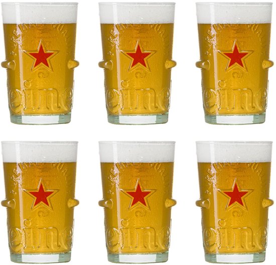 Heineken - Bierglas Silver 250ml - 6 stuks - afbeelding 1