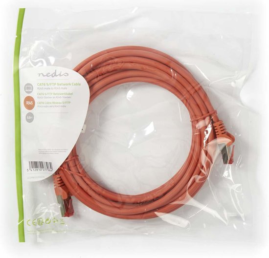 Nedis CAT6 Netwerkkabel - RJ45 Male - RJ45 Male - S/FTP - m - Rond - LSZH - afbeelding 56