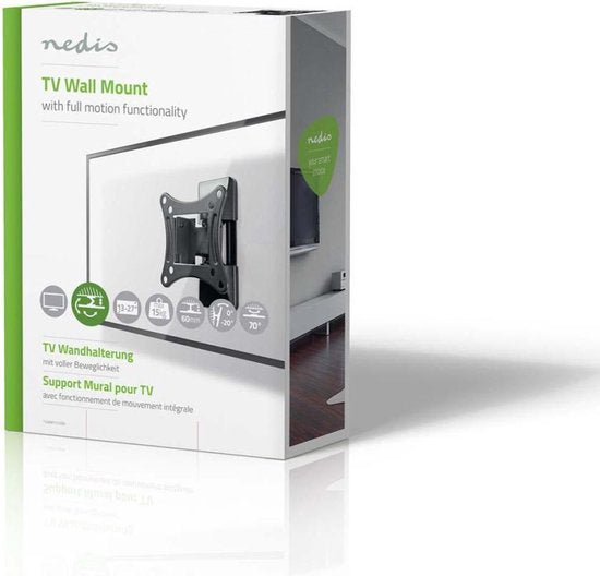 Nedis Draai- en Kantelbare TV-Muurbeugel - 13 - 27 " - Maximaal schermgewicht: 15 kg - Kantelbaar - Draaibaar - Minimale muurafstand: 60 mm - Maximale muurafstand: 60 mm - 1 Draaipunt(en) - ABS / Staal - afbeelding 13