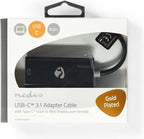 Nedis USB-C Adapter - USB 3.2 Gen 1 - USB-C Male - Mini DisplayPort Female - 0.20 m - Rond - Verguld - PVC - Antraciet - Doos - afbeelding 5