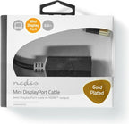 Nedis Mini DisplayPort-Kabel - DisplayPort 1.4 - Mini-DisplayPort Male - HDMI Output - 48 Gbps - Verguld - 0.20 m - Rond - PVC - Antraciet - Window Box - afbeelding 5