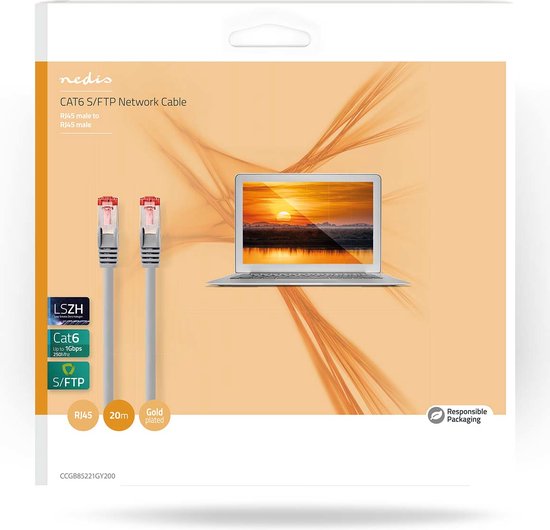 Nedis CAT6 Netwerkkabel - RJ45 Male - RJ45 Male - S/FTP - m - Rond - LSZH - afbeelding 93