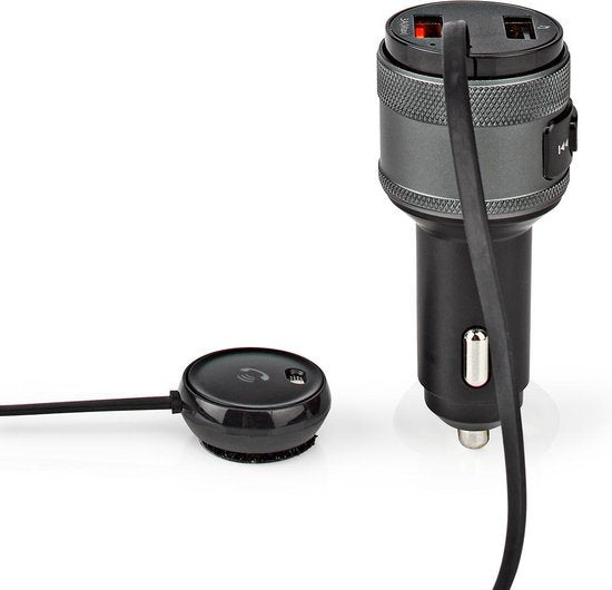 Nedis FM-Audiotransmitter voor Auto - Gefixeerd - Handsfree bellen - 0.8 " - LED-Scherm - Bluetooth - QC 3.0 / 5.0 V DC / 1.0 A - Snelladen - Google Assistant / Siri - Zwart - afbeelding 7