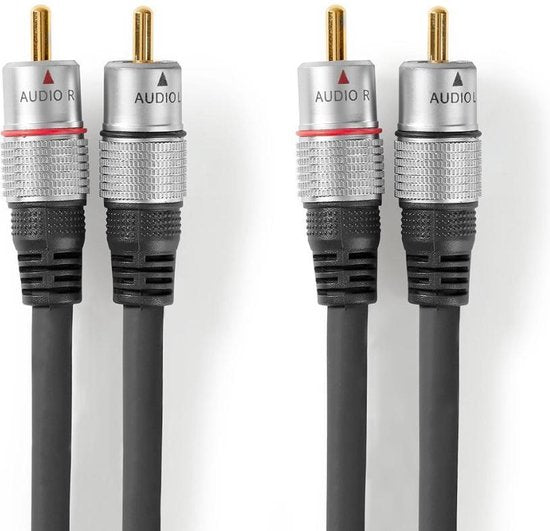 Stereo-Audiokabel | 2x RCA Male - 2x RCA Male | m | Antraciet - afbeelding 20