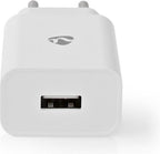 Nedis Oplader - 12 W - 1x 2.4 A - Outputs: 1 - USB-A - Geen Kabel Inbegrepen - Single Voltage Output - Wit - afbeelding 2