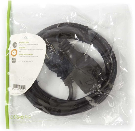 Nedis electriciteitssnoer Zwart m Netstekker type E CEE7/4 - afbeelding 2