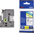 25 stuks (overdoos) Labeltape Brother P-touch TZE-111 6mm zwart op transparant 25 stuks - afbeelding 1