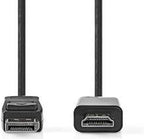 Nedis DisplayPort-Kabel - DisplayPort Male - HDMI Connector - 4K@30Hz - Vernikkeld - 2.00 m - Rond - PVC - Zwart - Doos - afbeelding 6