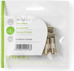 Satelliet- en Antenne-Adapter - IEC (Coax) Male - F-Female - Vernikkeld - 75 Ohm - Recht - Metaal - Zilver - 10 Stuks - Envelop - afbeelding 5