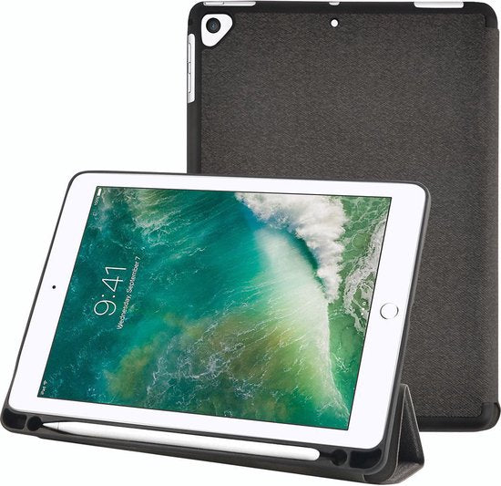 Nedis Tablet Folio Case - iPad Pro 9.7" / iPad 9.7" 2018 / iPad 9.7" 2017 / iPad Air 2 / iPad Air - Ingebouwde potloodhouder - Auto-wake-functie - Grijs / Zwart - Polycarbonate / TPU - afbeelding 4