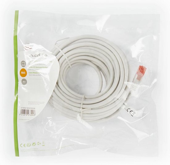 Nedis CAT6 Netwerkkabel - RJ45 Male - RJ45 Male - U/UTP - m - Rond - PVC - Label - afbeelding 35