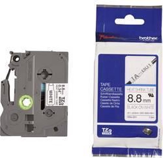 Brother HSe-221 Labeltape krimpkous Tapekleur: Wit Tekstkleur: Zwart 8.8 mm 1.5 m - afbeelding 8