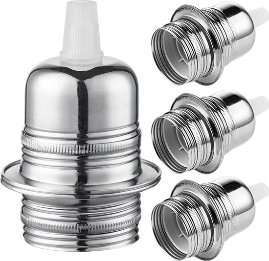Home Sweet Home - E27 fItting - Geborsteld staal - 4/4/8.5cm - Rond - voor E27 lamphouder gemaakt van metaal - geschikt voor E27 lichtbron - - afbeelding 10