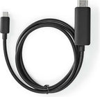 Nedis USB-C Adapter - USB 3.2 Gen 1 - USB-C Male - HDMI Connector - 4K@60Hz - 2.00 m - Rond - Vernikkeld - PVC - Zwart - Doos - afbeelding 3