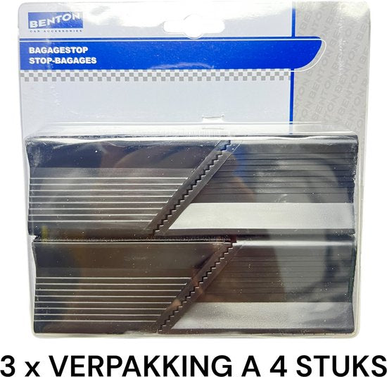 Benton- BAGAGEKLEMMEN 12 STUKS-zwart - afbeelding 1