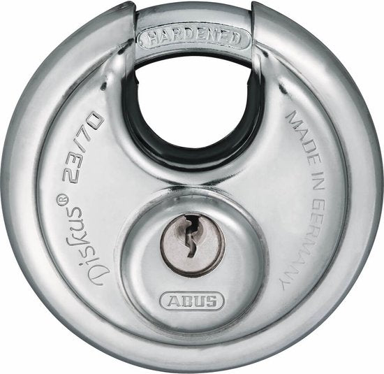 Abus Diskus 23/70 hangslot + Abus Cobra UV 0203 kabel 500cm - afbeelding 3