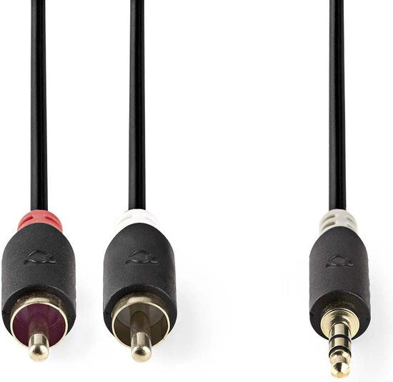 Nedis 3,5mm Jack - Tulp stereo audio kabel - zwart - meter - afbeelding 48