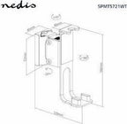 Nedis Speakerbeugel - Geschikt voor Sonos® One SL™ / Sonos® One™ / Sonos® PLAY:1™ - Wand - 3 kg - Draaibaar / Kantelbaar / Zwenken - Kantelbaar - Draaibaar - Staal - Wit - afbeelding 15