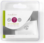 Nedis USB Multi-Port Adapter - USB 3.2 Gen 1 - USB-C Male - HDMI Output / USB-A Female / USB-C Female - 5 Gbps - 0.20 m - Rond - Vernikkeld - PVC - Wit - Doos - afbeelding 4