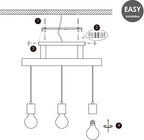 Home Sweet Home - Landelijke Hanglamp Billy - geschikt voor E27 LED lichtbron - 3 lichts hanglamp gemaakt van Hout - 60/18/127cm - Pendellamp - afbeelding 10