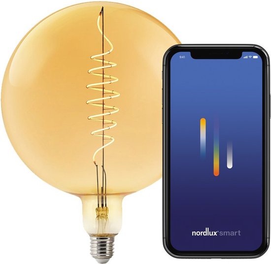Nordlux G200-lichtbron-smart-filament-E27-amber-deco spiral-2200K - afbeelding 1