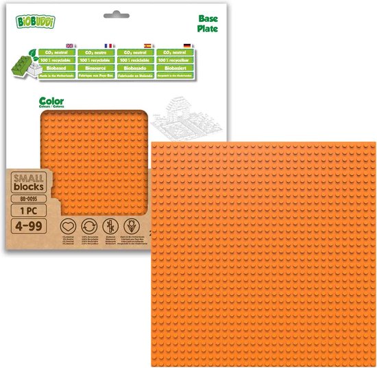 BiOBUDDi Basisplaten 32x32 basisplaat oranje BB-0095 Pumpkin Orange - afbeelding 3
