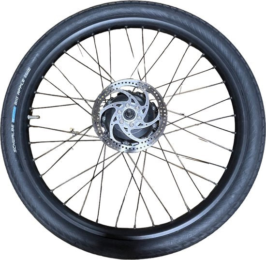 VanMoof origineel Voorwiel met Motor X2 (24 inch) matzwart met band /remschijf en vele extra's - afbeelding 2