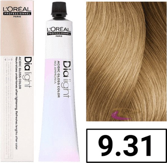 Dye No Ammonia L'Oreal Professionnel Paris Dia Light Nº 9,31 (50 ml) - afbeelding 1
