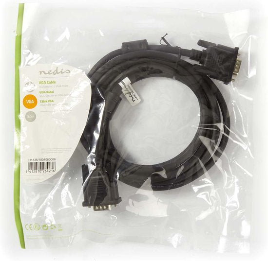 VGA-kabel | VGA male  -  VGA male | m | Zwart - afbeelding 8