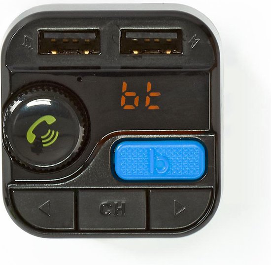 FM-Audiotransmitter voor Auto - Gefixeerd - Handsfree bellen - 0.8 " - LED-Scherm - Bluetooth - 5.0 V DC / 1.0 A / 5.0 V DC / 2.4 A - Bass boost - Google Assistant / Siri - Zwart - afbeelding 9