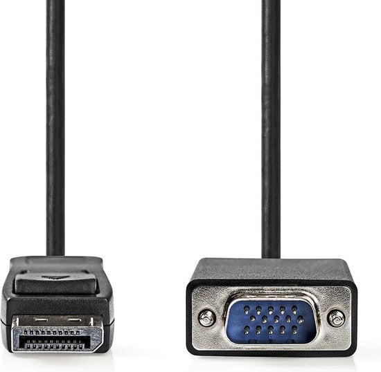 Nedis Displayport - Vga-kabel Displayport Male - Vga Male 2,0 M Zwart - afbeelding 1