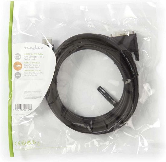 Nedis HDMI Kabel - HDMI Connector - DVI-D 24+1-Pins Male - 1080p - Vernikkeld - 3.00 m - Recht - PVC - Zwart - Label - afbeelding 7