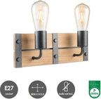 Home Sweet Home - Industriële Wandlamp Denton - Muurlamp gemaakt van hout - Antraciet - 35/11/13cm - wandlamp geschikt voor woonkamer, slaapkamer- - afbeelding 9