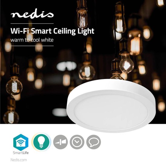 Wi-Fi Smart Plafondlamp   30  Warm tot Koel Wit  lm  W  Slank Design  Aluminium - afbeelding 13