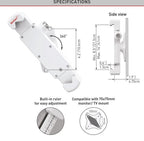Barkan Vaste Anti-Diefstal Tablet Muurbevestiging 7 - 14 inch - Wit - afbeelding 2