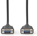 Nedis VGA-Kabel - VGA Male - VGA Male - Vernikkeld - Maximale resolutie: 1024x768 - 3.00 m - Rond - ABS - Zwart - Label - afbeelding 1