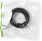 Antennekabel - SMA Male - SMA Female - Verguld - 50 Ohm - Dubbel Afgeschermd - 5.00 m - Rond - PVC - Zwart - Polybag - afbeelding 2